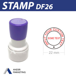 Company round stamp with UEN (DF26)