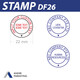 Company round stamp with 2 line text (DF26)