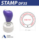 Company round stamp with 1 line text (DF35)