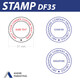 Company round stamp with 1 line text (DF35)
