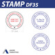 Company round stamp with 2 line text (DF35)