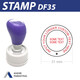 Company round stamp with 2 line text (DF35)