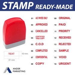 Ready Made Pre-inked Stamp