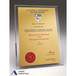 NUS Degree Acrylic Plaque