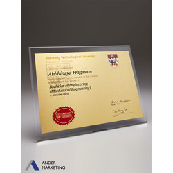 NTU Degree Acrylic Plaque