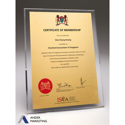 Chartered Accountant Certificate Acrylic Plaque