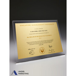 SMU Degree Acrylic Plaque